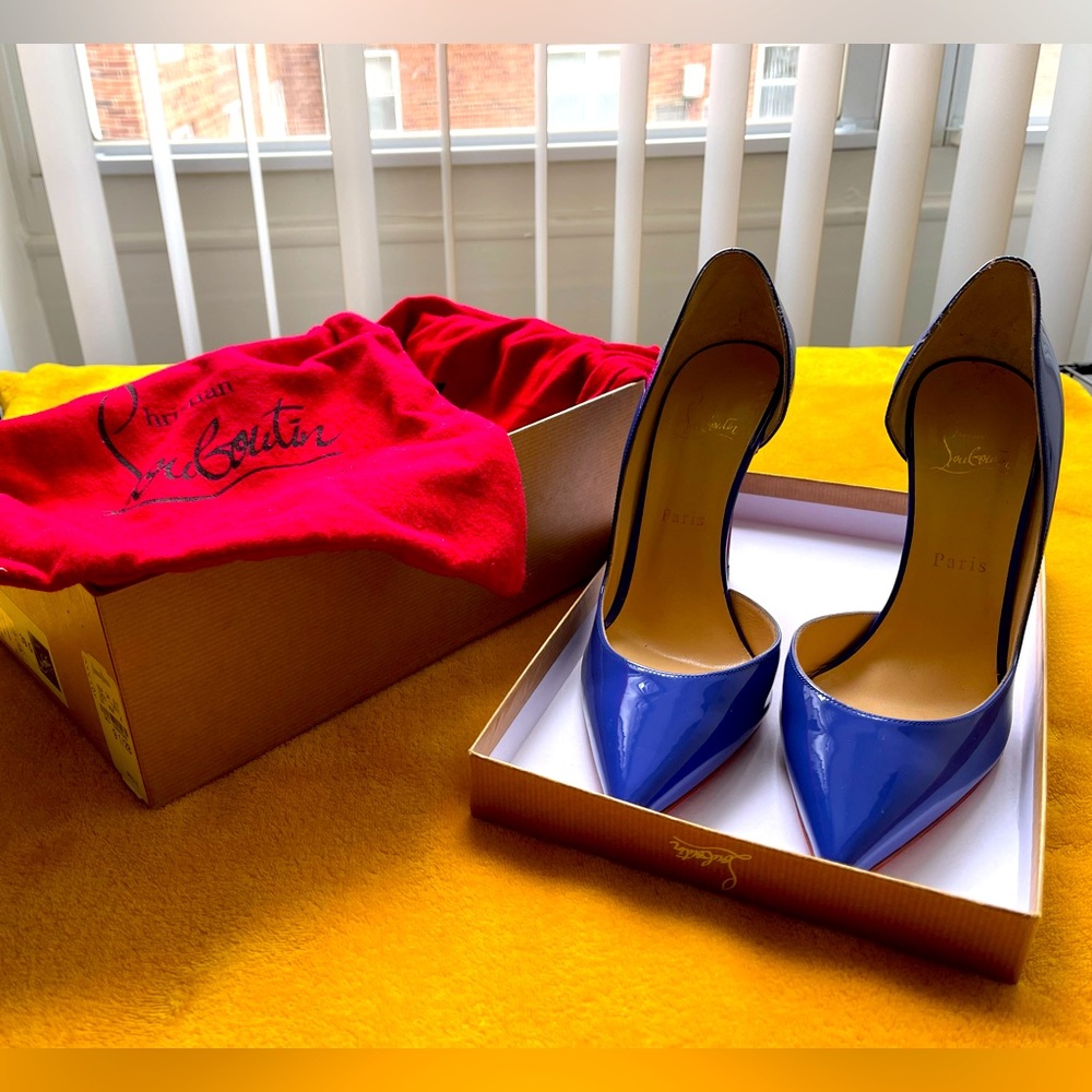 Christian Louboutin Royal Blue Iriza pumps.